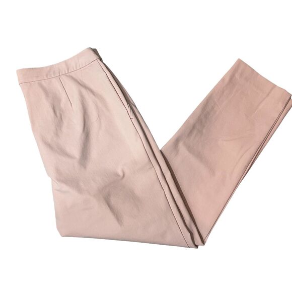 Theory 8 Blush Cotton Blend Pull On Elastic Waist Ankle Pants - Picture 1 of 6